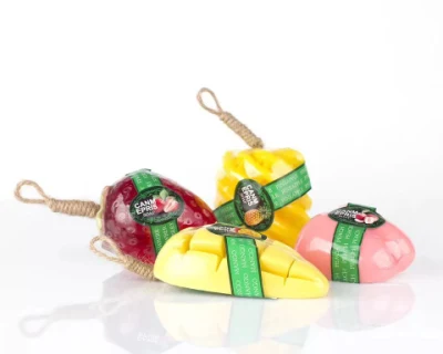 Mini sabonete de óleo de venda quente Modelos personalizados para crianças DIY em forma de fruta Sabonete artesanal de qualidade Natural Sabonete de beleza para presente de fruta artesanal com corda