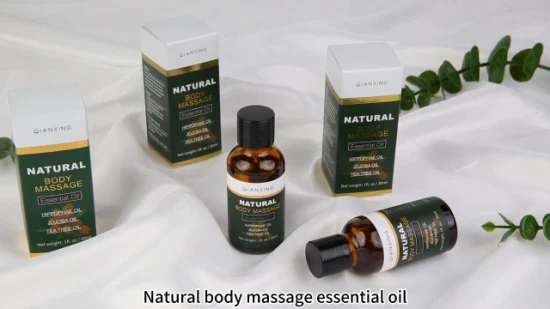 Óleo essencial de massagem corporal de rápida absorção de qualidade de spa de cuidados com a pele de marca própria
